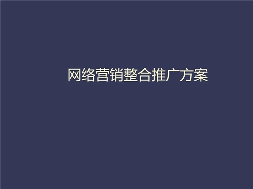 企业网络推广方案